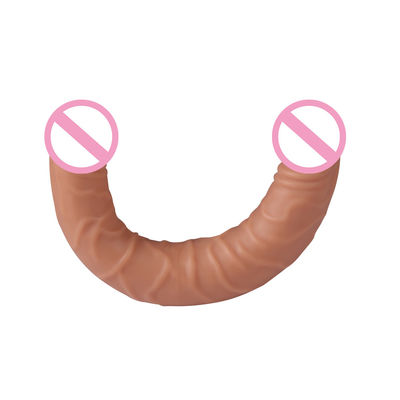 Uomini Donne Dildo sesso gomma Sex Toys Marrone Carne Superficie 30,5 X 4cm 430g