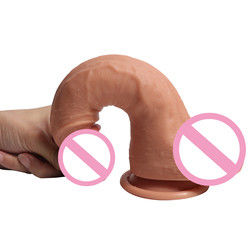 Maschio 14 x 4cm Giocattoli Realistici Per Il Penis Liquido Soft Silicone Fake Giocattoli Realistici Per Il Penis