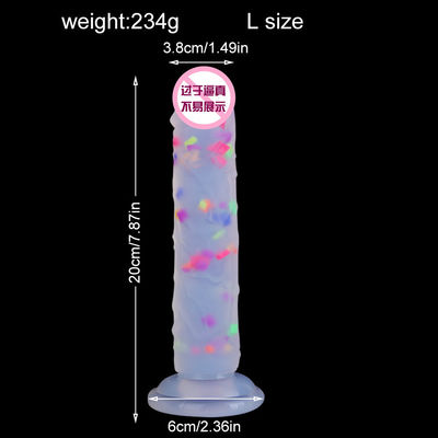 21.5 x 4cm Realistico Dildo di gomma pene artificiale anale maschile Silicone liquido morbido