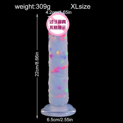 21.5 x 4cm Realistico Dildo di gomma pene artificiale anale maschile Silicone liquido morbido