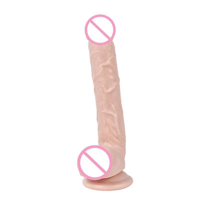 Marrone 215mm Dildo in silicone liquido PVC Grande Dildo realistico