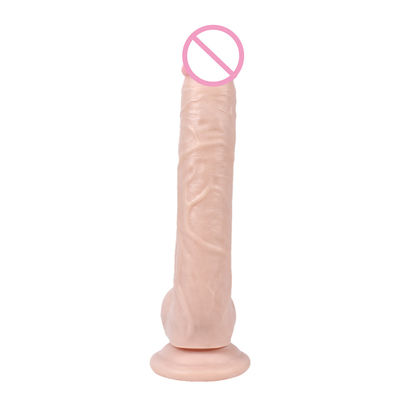 Marrone 215mm Dildo in silicone liquido PVC Grande Dildo realistico