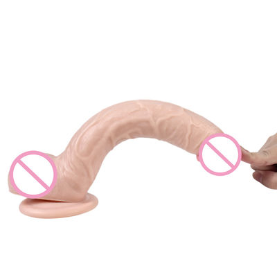 Marrone 215mm Dildo in silicone liquido PVC Grande Dildo realistico