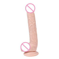 Marrone 215mm Dildo in silicone liquido PVC Grande Dildo realistico