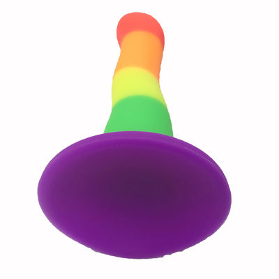 Dildo in silicone liquido di gomma impermeabile di 18 x 4 cm