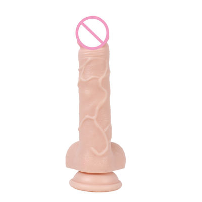 21.5 x 4cm 350g Dildo in silicone liquido marrone di carne iper realistica Dildo per donne
