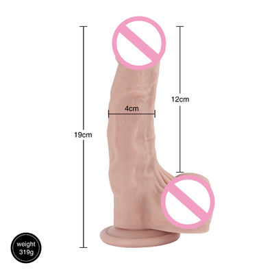 XS-WBB10017 Penis Maschio Realistico Dildo Liquido Morbido Silicone Gomma Sex Toys Per Donne Forte Succion Cup Mani-F