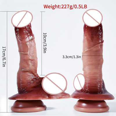6.7 pollici piccolo dildo realistico 227g marrone dildo in silicone per donne
