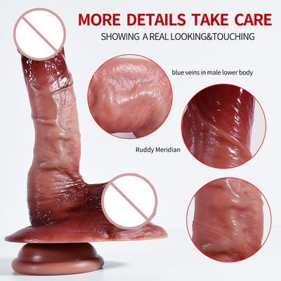 6.7 pollici piccolo dildo realistico 227g marrone dildo in silicone per donne