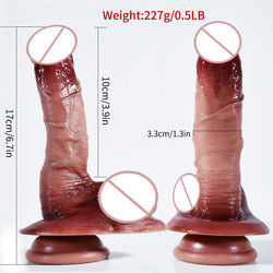 6.7 pollici piccolo dildo realistico 227g marrone dildo in silicone per donne
