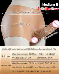 Uomini biancheria intima maschile pene artificiale cinghia su dildo mutande buco solido 820g