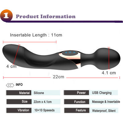 22cm Personal Women AV Wand ODM 300g Vibratore del clitoride Massaggiatore a bacchetta ricaricabile