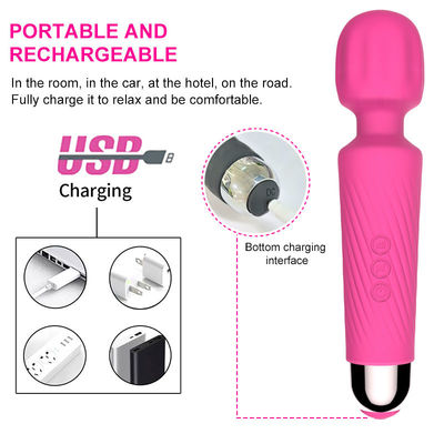 Donna giocattoli sessuali in silicone massaggiatore bacchetta magica portatile vibratore ricaricabile per clitoride