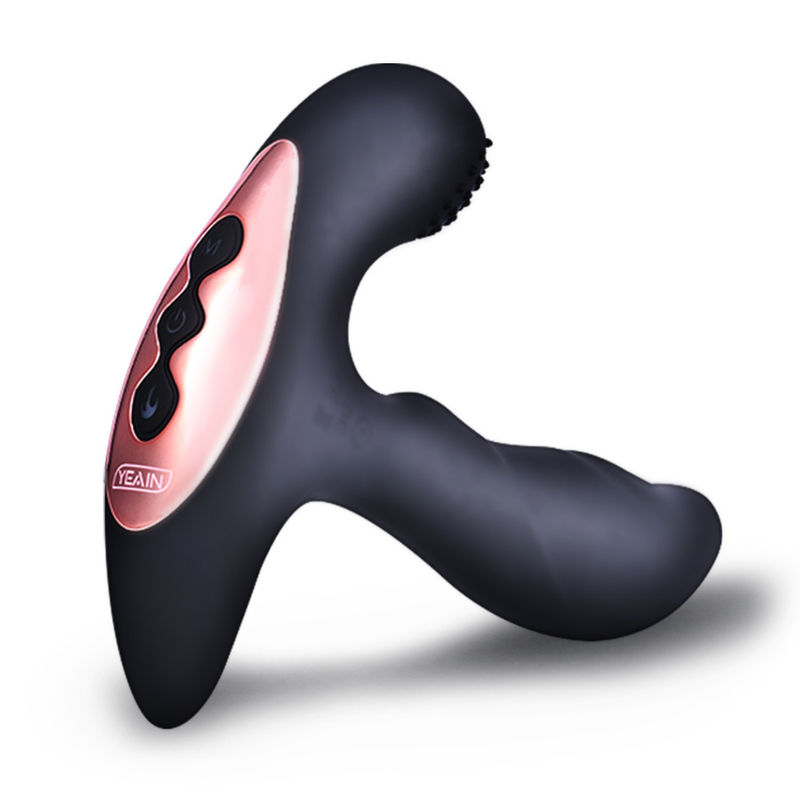 Controllo a distanza maschio masturbatore giocattolo plug anale elettrico massaggiatore della prostata fronte retro