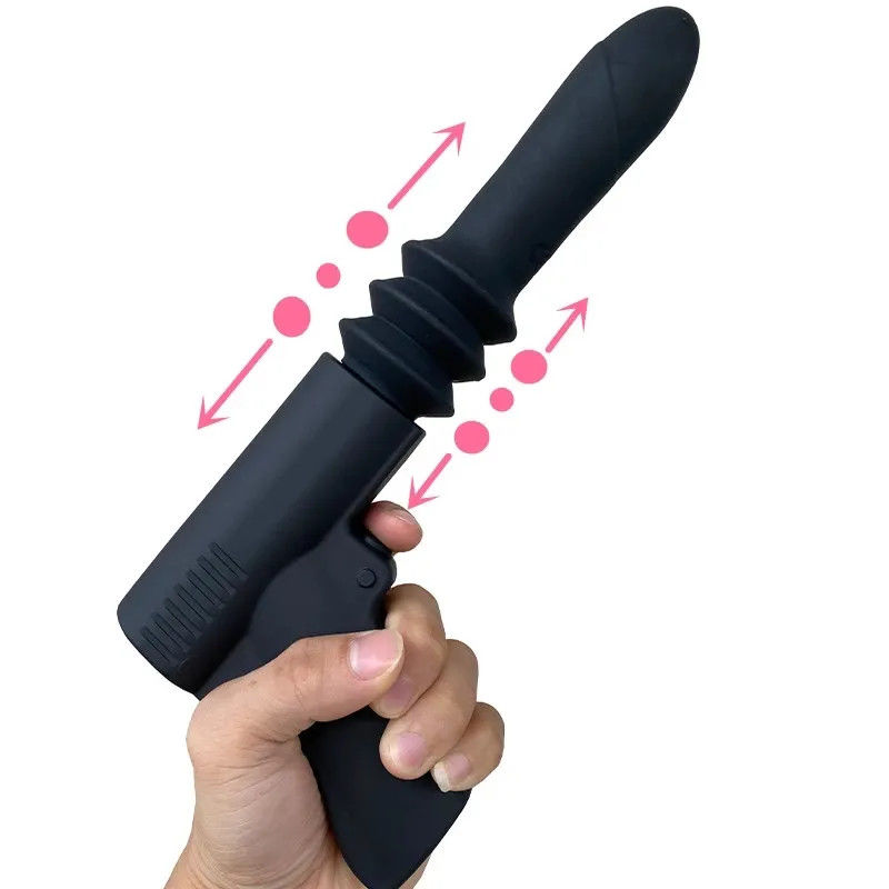 Mini Vibratore a forma di pistola giocattolo sessuale automatico spingendo macchina sessuale clitoride giocattolo sessuale