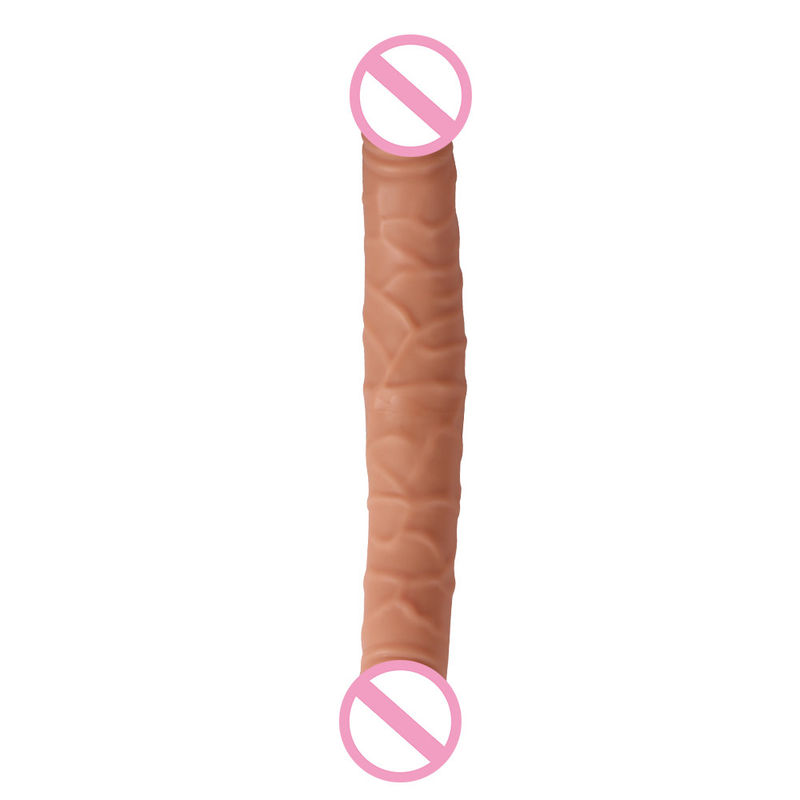 Uomini Donne Dildo sesso gomma Sex Toys Marrone Carne Superficie 30,5 X 4cm 430g