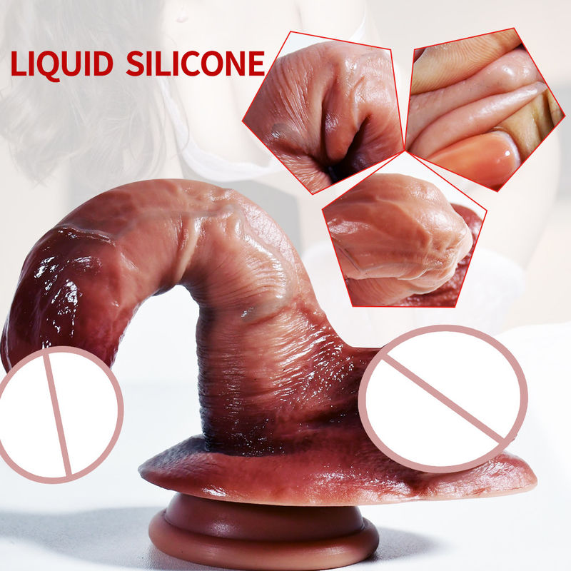 6.7 pollici piccolo dildo realistico 227g marrone dildo in silicone per donne