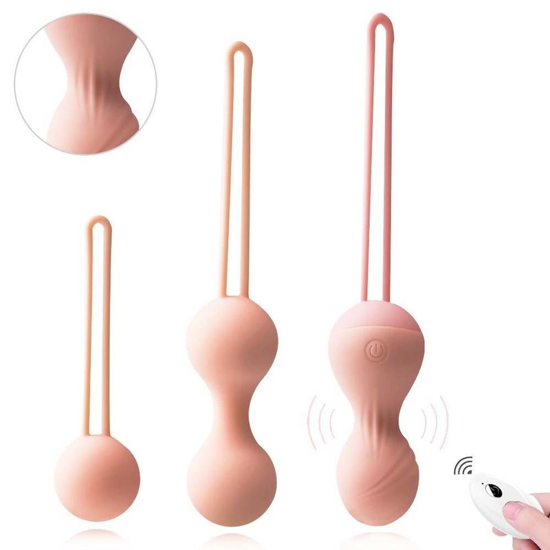 Palla Kegel vibrante da remoto 20,5 x 4,3 x 4,3 cm Palla Kegel per uomini 250g