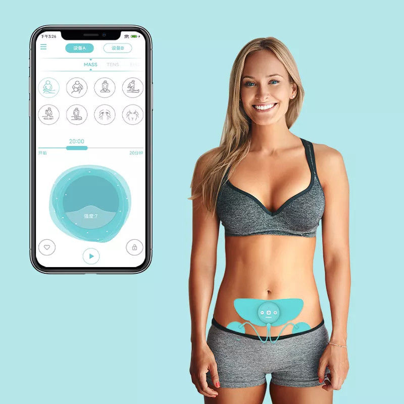 Blu Realistic Sex Doll App wireless Remote Control Period Dispositivo di sollievo dal dolore 205mm X 4.5mm